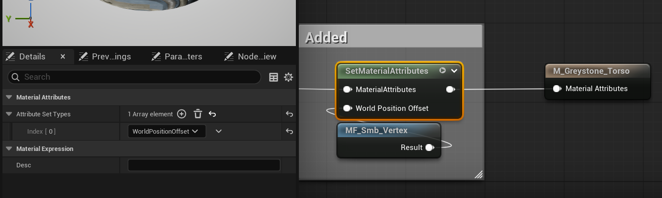 Set Material Attributes together with WPO and MF_Smb_Vertex